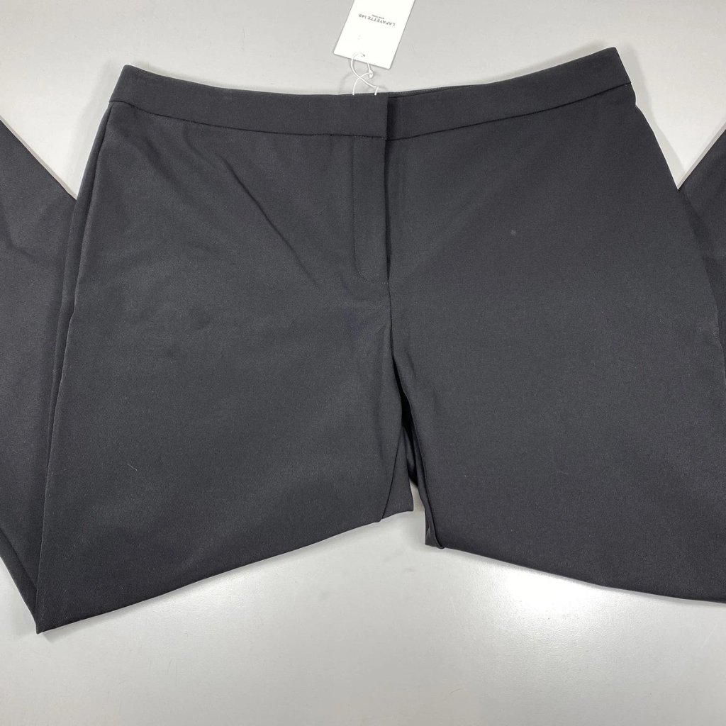 Lafayette 148 New York Black Tapered Trousers Size 16